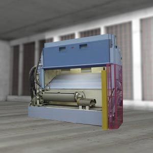 Sandblast unit for the treatment of axles Sandblast unit for the treatment of axles