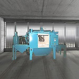 Shuttle table sandblast unit Shuttle table sandblast unit
