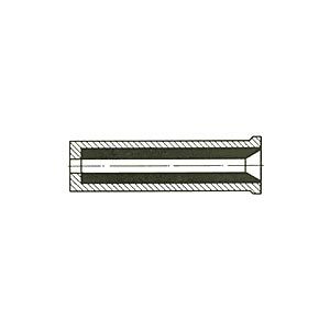 Long life nozzles with inlet made of boron carbide (quattrobor-nozzles)