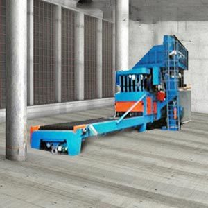 Throughput shot blasting unit Throughput shot blasting unit